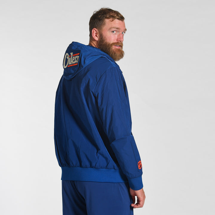 Edmonton Oilers Pro Standard Alternate Logo Royal Windbreaker Jacket
