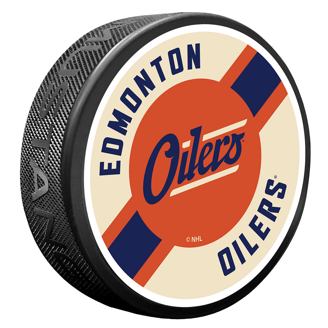 Edmonton Oilers Sash Alternate Logo Puck