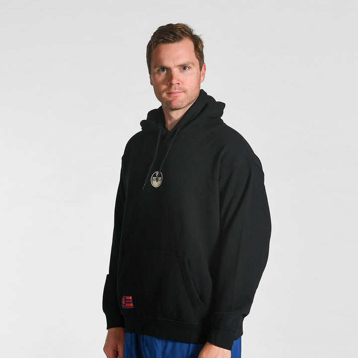 Edmonton Oilers Sport Design Sweden Black Goalie Mask Relaxed Hoodie