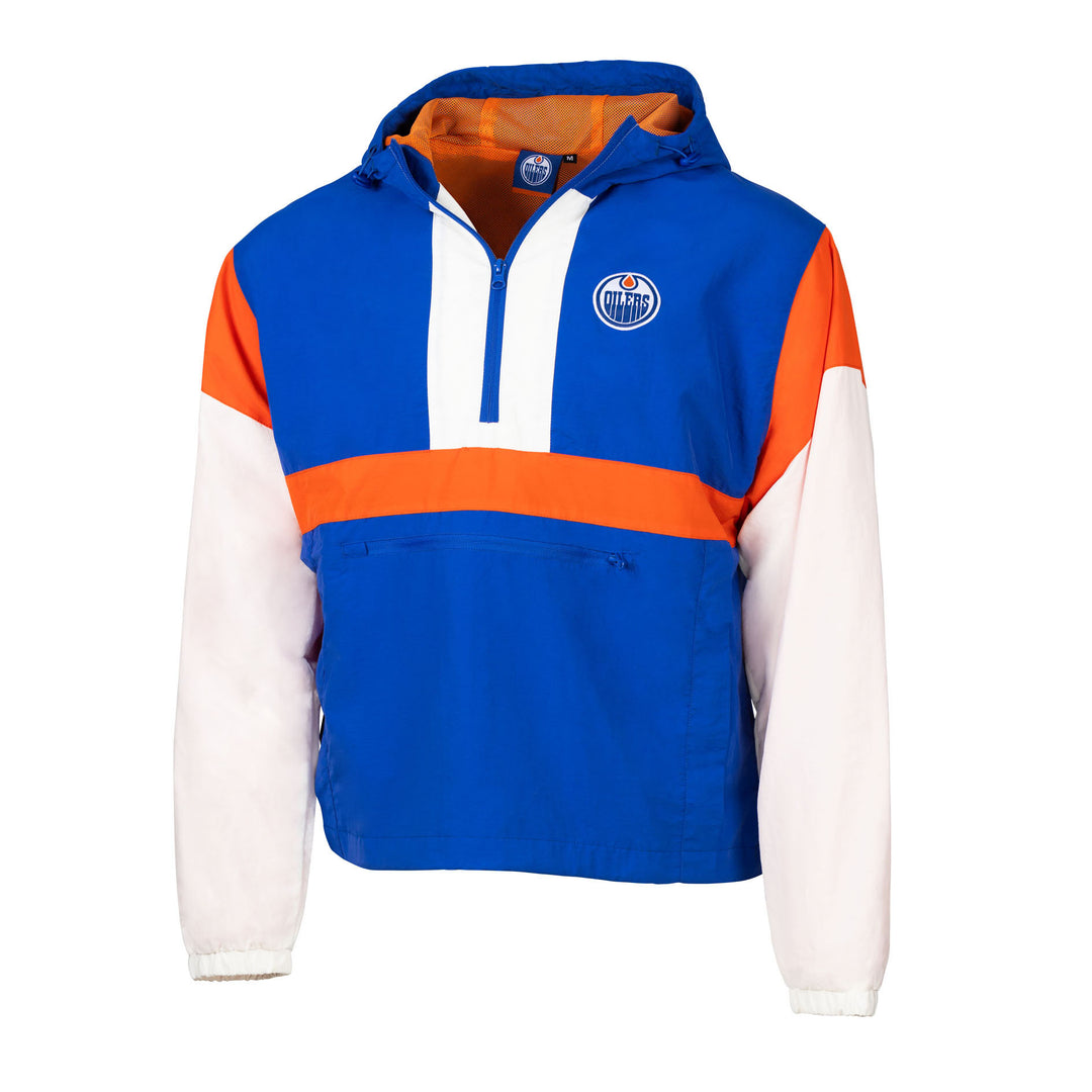 Edmonton Oilers Sport Design Sweden Blue Premium Anorak Jacket
