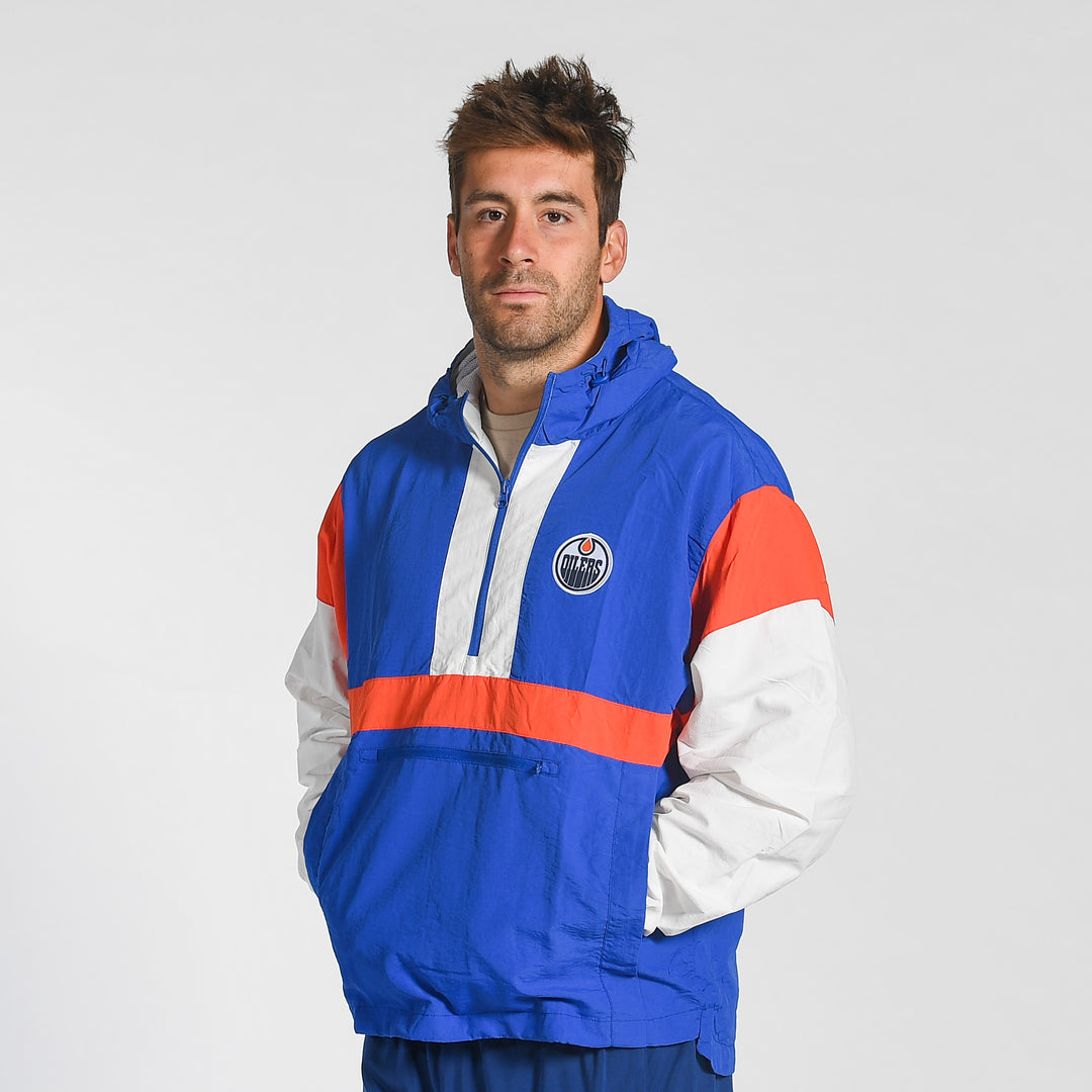 Edmonton Oilers Sport Design Sweden Blue Premium Anorak Jacket