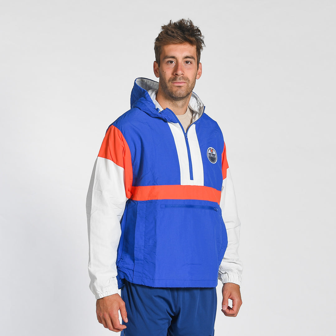Edmonton Oilers Sport Design Sweden Blue Premium Anorak Jacket