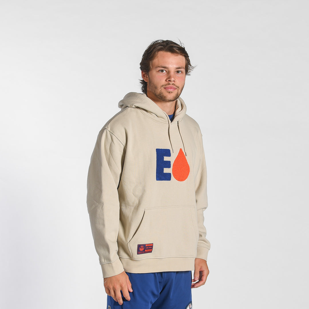 Edmonton Oilers Sport Design Sweden Sand Oil Drop Relaxed Hoodie