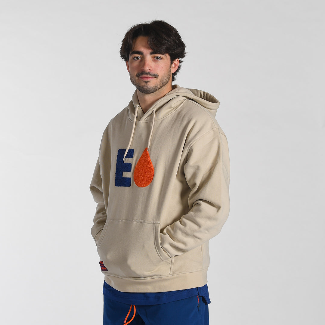 Edmonton Oilers Sport Design Sweden Sand Oil Drop Relaxed Hoodie