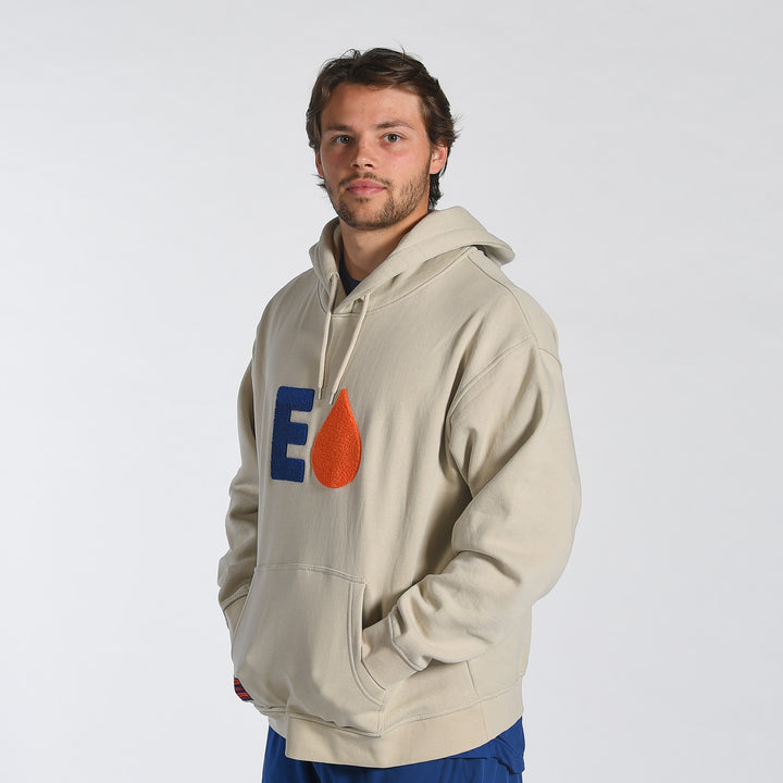 Edmonton Oilers Sport Design Sweden Sand Oil Drop Relaxed Hoodie