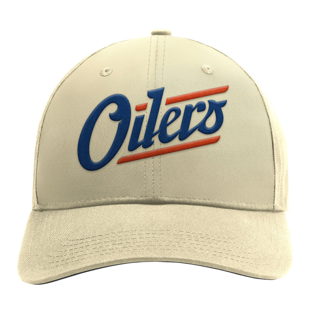 Edmonton Oilers Starter Cream Alternate Logo Adjustable Hat