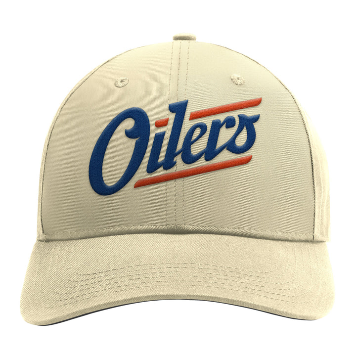 Edmonton Oilers Starter Cream Alternate Logo Adjustable Hat