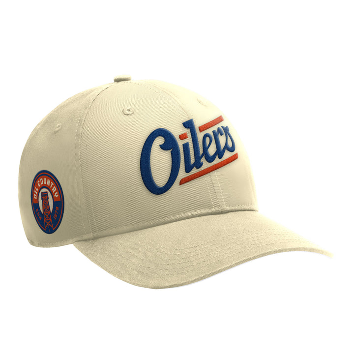 Edmonton Oilers Starter Cream Alternate Logo Adjustable Hat