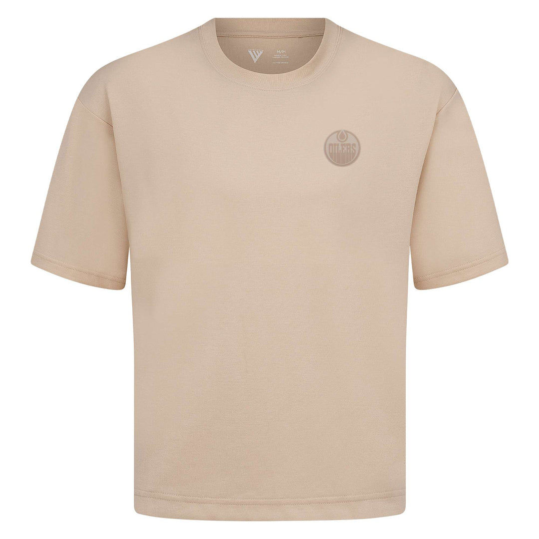 Edmonton Oilers Unisex Levelwear Luxe Cream Knit T-Shirt