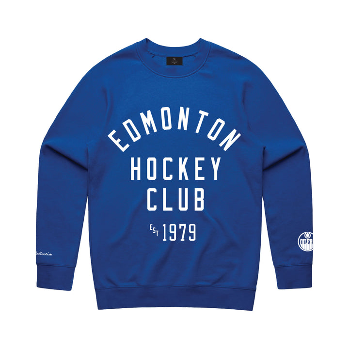 Edmonton Oilers Unisex Peace Collective Essentials Royal Heavyweight Crewneck Sweatshirt
