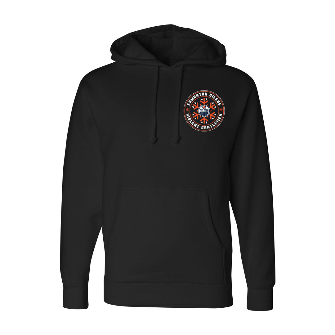 Edmonton Oilers Violent Gentlemen 2024 Christmas Holiday Black Hoodie