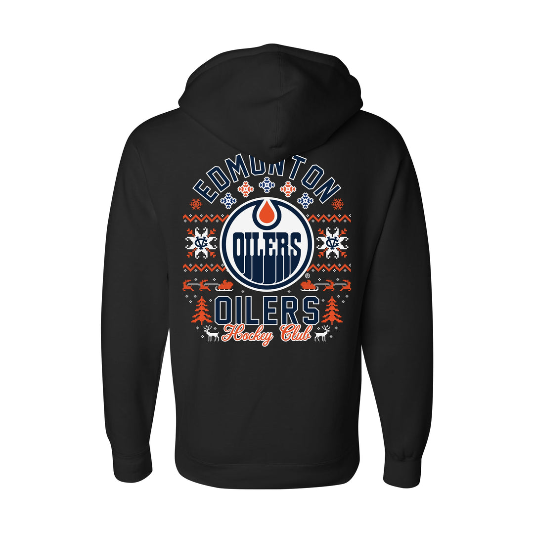 Edmonton Oilers Violent Gentlemen 2024 Christmas Holiday Black Hoodie