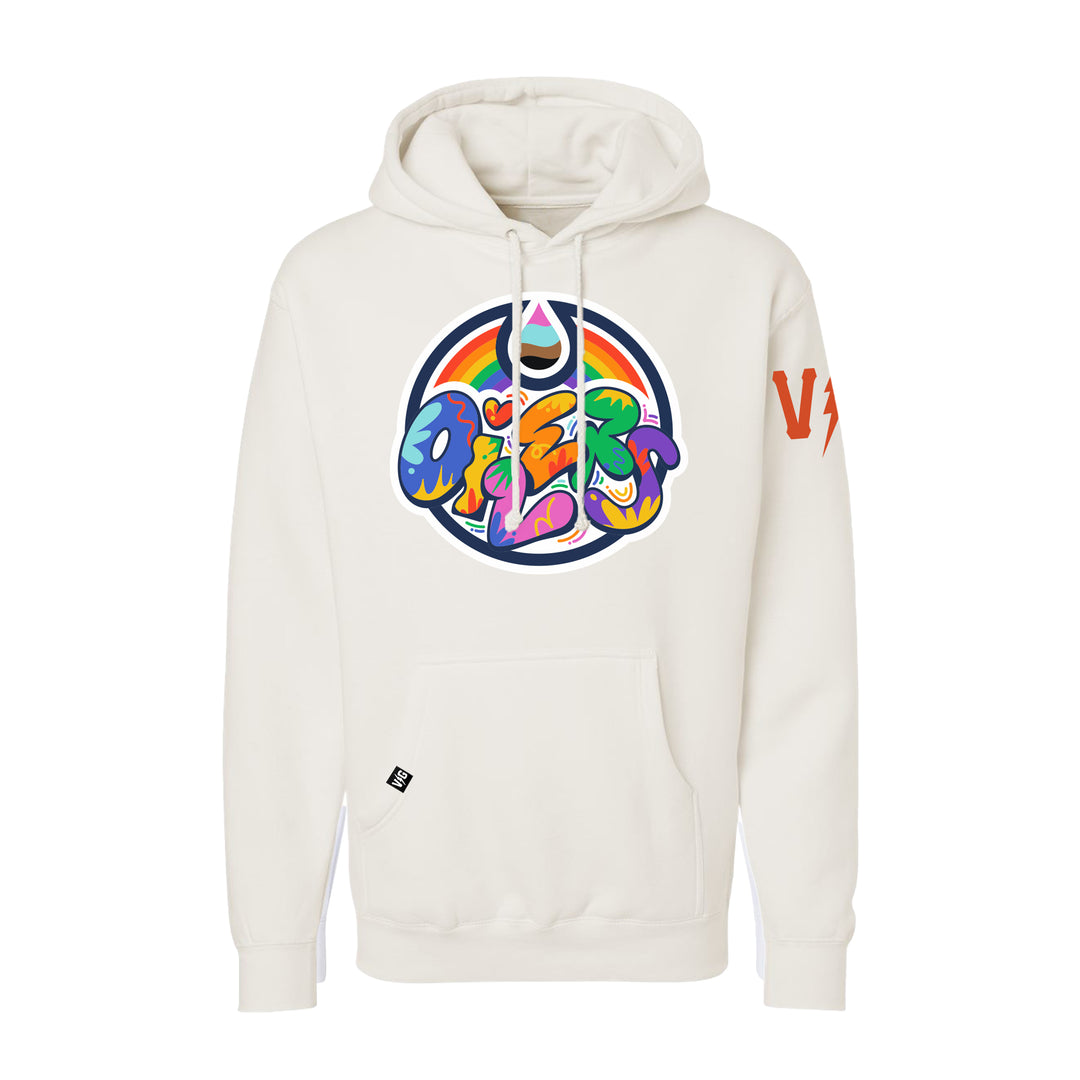 Edmonton Oilers Violent Gentlemen 2025 Pride Cream Hoodie