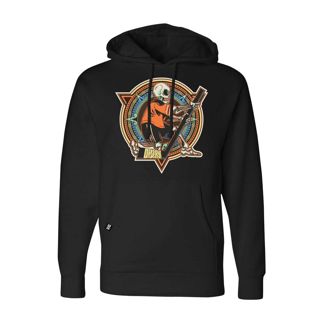 Edmonton Oilers Violent Gentlemen Dia de los Muertos (Day of the Dead) Skeleton Black Hoodie