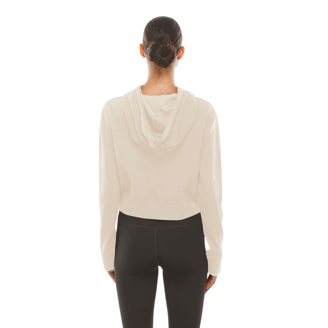 Edmonton Oilers Women's New Era Alternate Logo Cream Full-Zip Hoodie