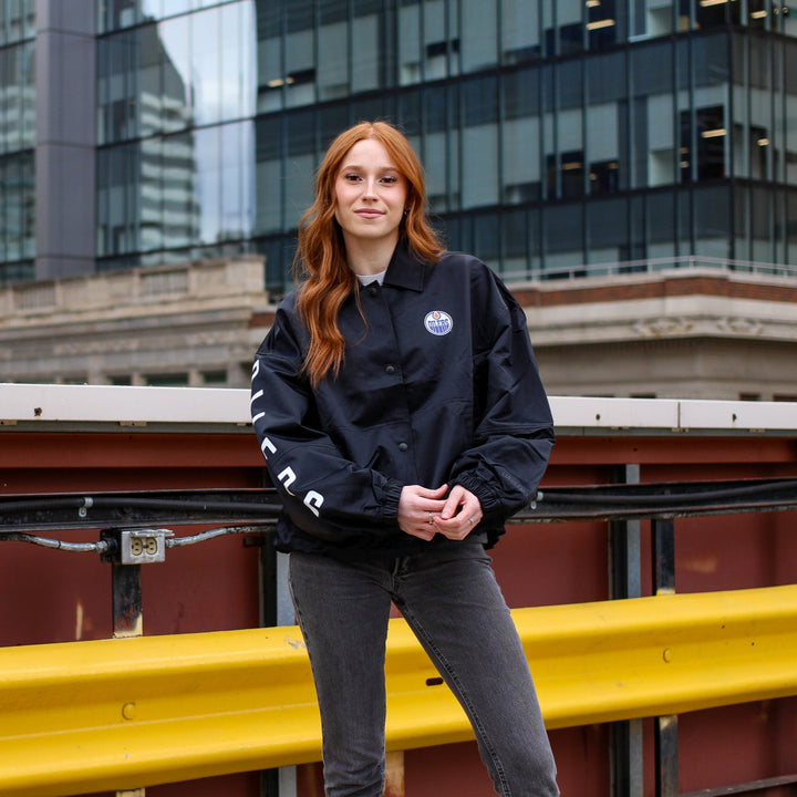 Edmonton Oilers Women's lululemon Coaches Black Jacket