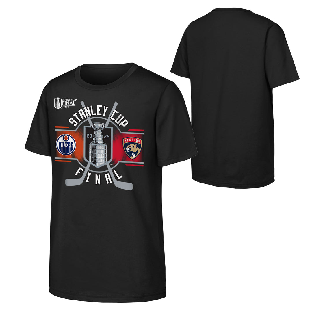 Edmonton Oilers Youth 2025 Stanley Cup Playoffs Stanley Cup Final Match Up T-Shirt