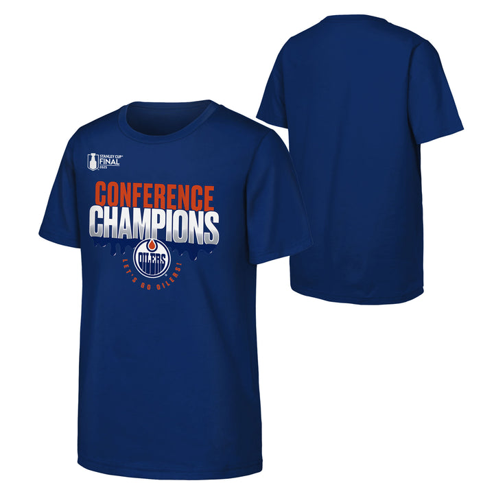 Edmonton Oilers Youth 2025 Stanley Cup Playoffs Western Conference Champs Hometown T-Shirt