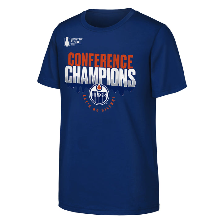 Edmonton Oilers Youth 2025 Stanley Cup Playoffs Western Conference Champs Hometown T-Shirt