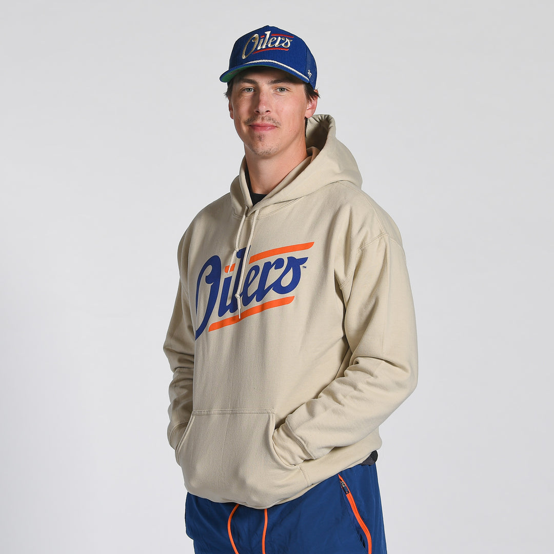 Edmonton Oilers '47 Alternate Logo Byline Cream Hoodie