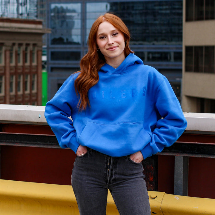 Edmonton Oilers lululemon Steady State Pullover Blue Hoodie