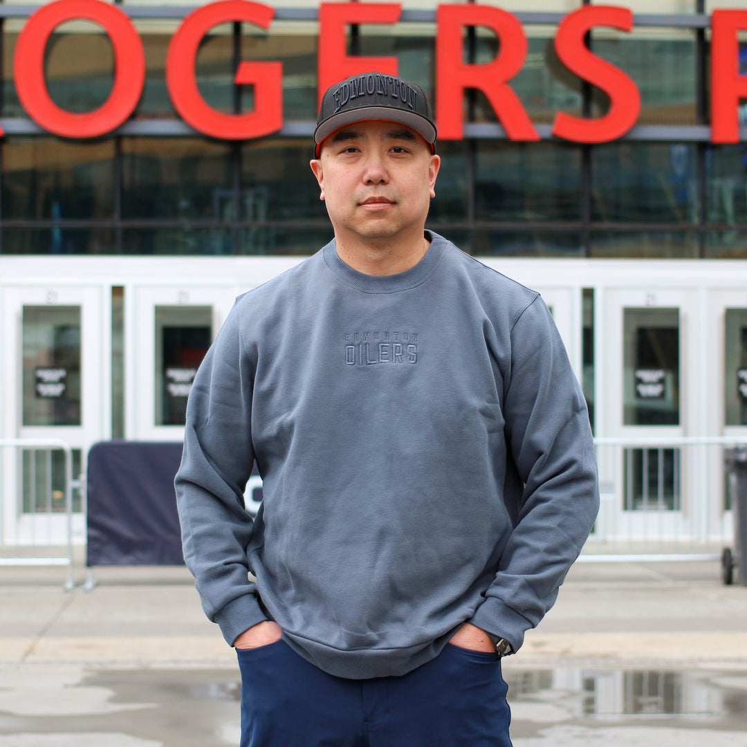 Edmonton Oilers lululemon Steady State Pullover Grey Crewneck