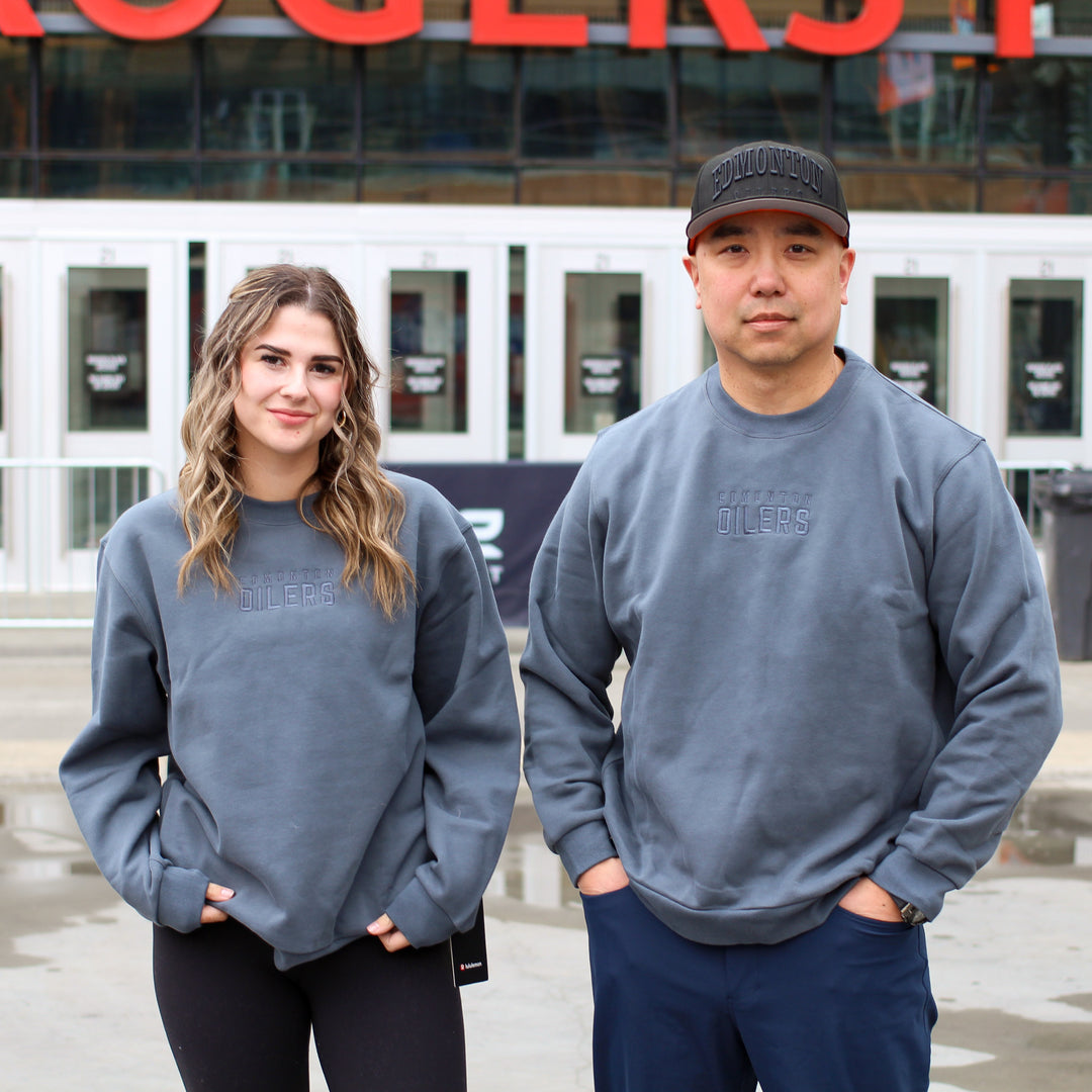 Edmonton Oilers lululemon Steady State Pullover Grey Crewneck