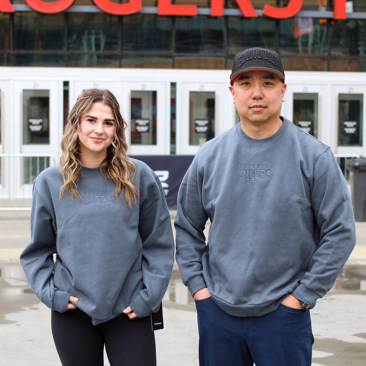 Edmonton Oilers lululemon Steady State Pullover Grey Crewneck