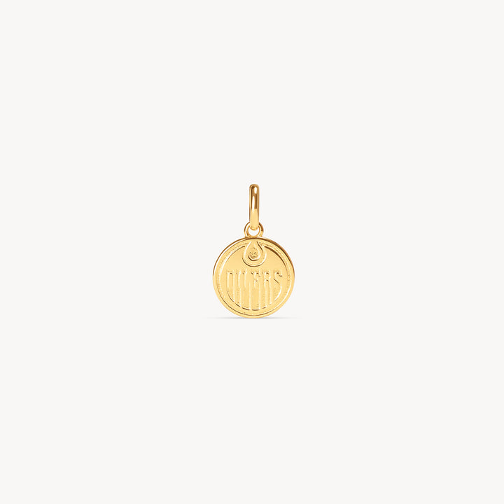Edmonton Oilers Hillberg & Berk Gold Medallion Charm