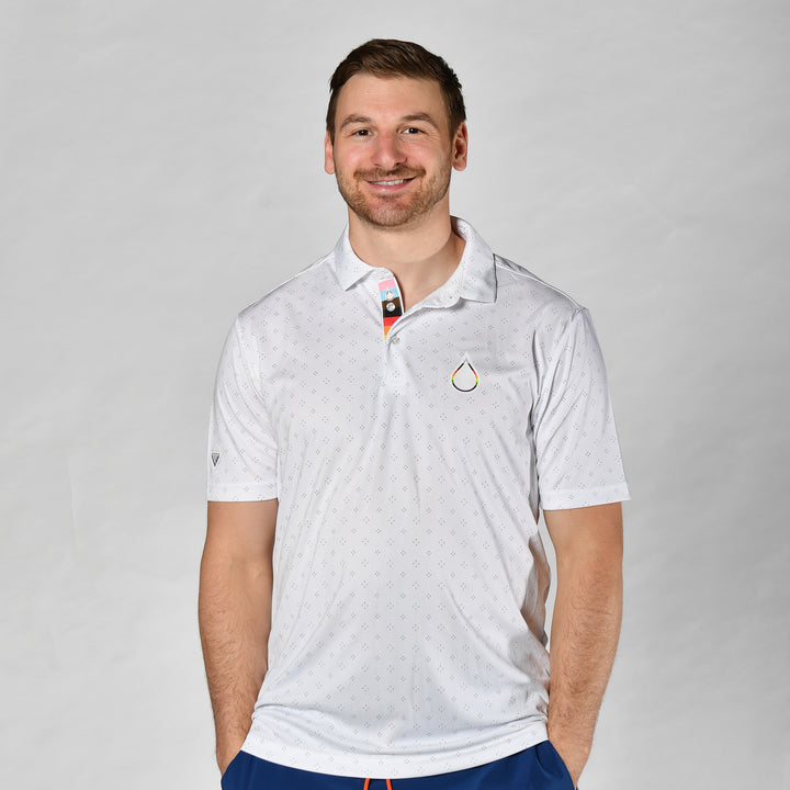 Edmonton Oilers Levelwear Pride Detect White Polo