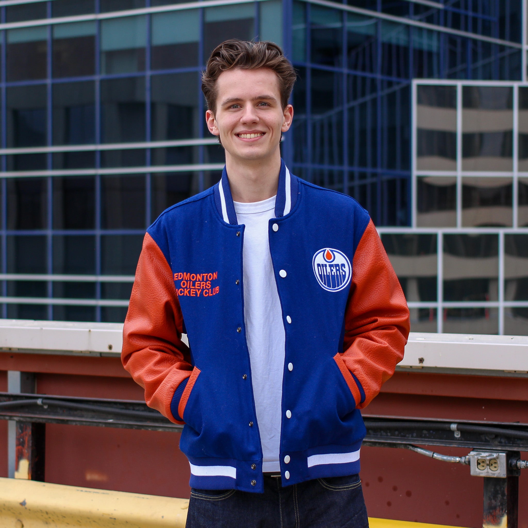 Edmonton Oilers Unisex Something Inked Coach's Royal Jacket – ICE