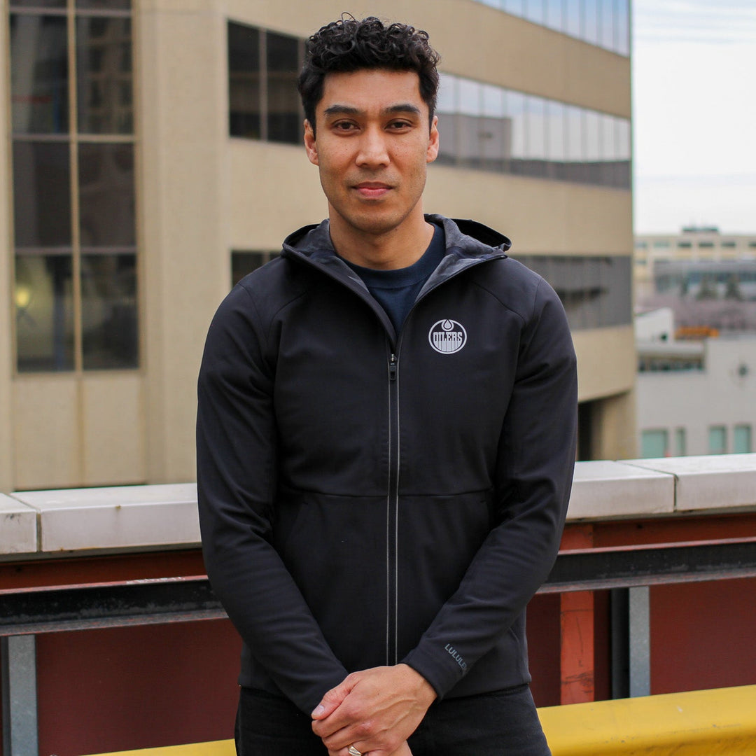 Edmonton Oilers lululemon Cross Chill Performance Black Jacket