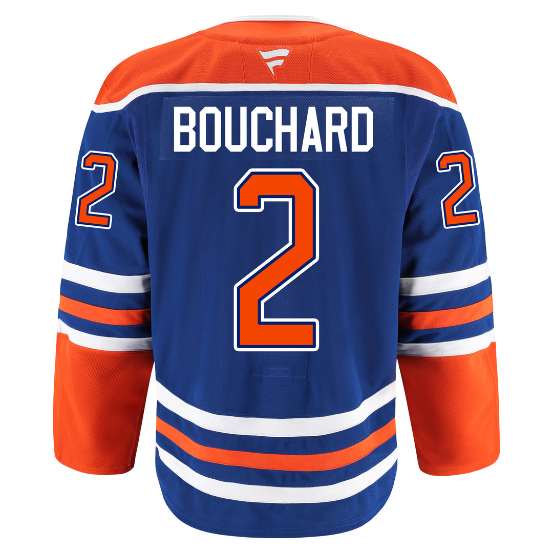 Evan Bouchard Edmonton Oilers Fanatics Authentic Pro On Ice Royal Blue Home Jersey
