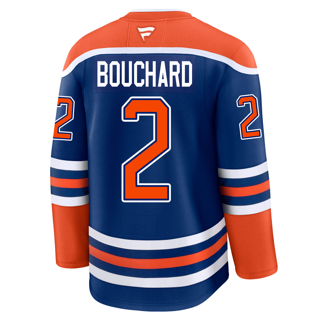 Evan Bouchard Edmonton Oilers Fanatics Premium Royal Blue Home Jersey
