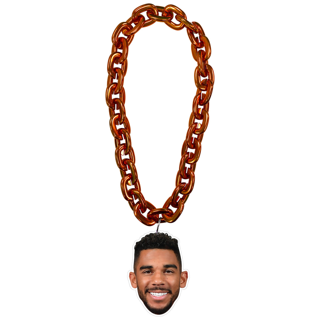 Evander Kane Edmonton Oilers Orange Player Face Fan Chain Necklace