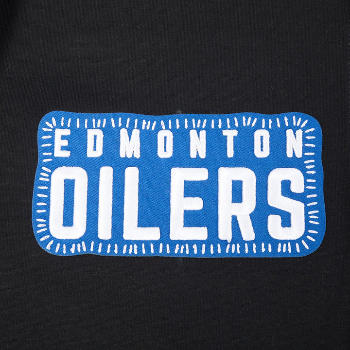 Edmonton Oilers Pro Standard Pick Stitch Black Short Sleeve Jacket