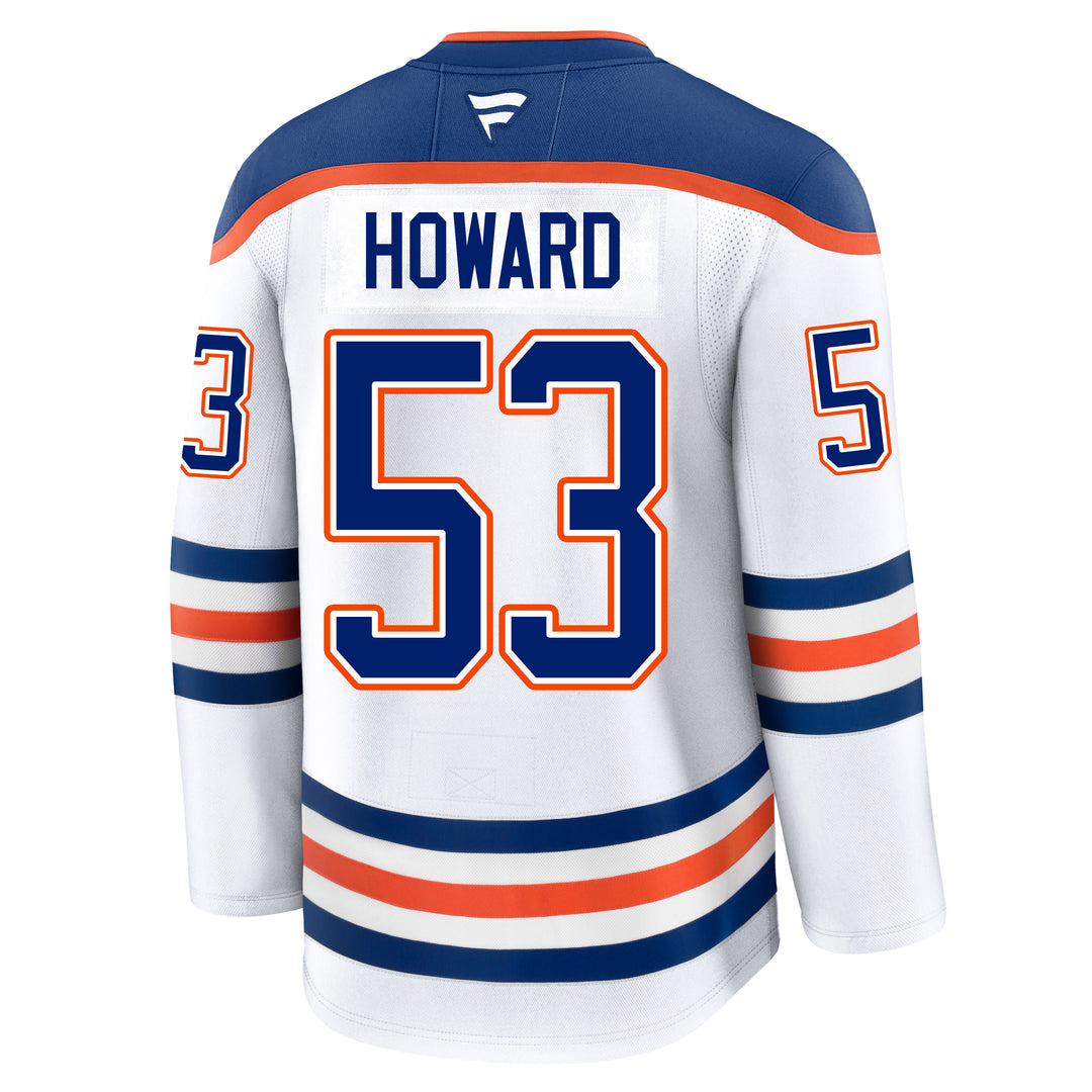 Isaac Howard Edmonton Oilers Fanatics Premium White Away Jersey