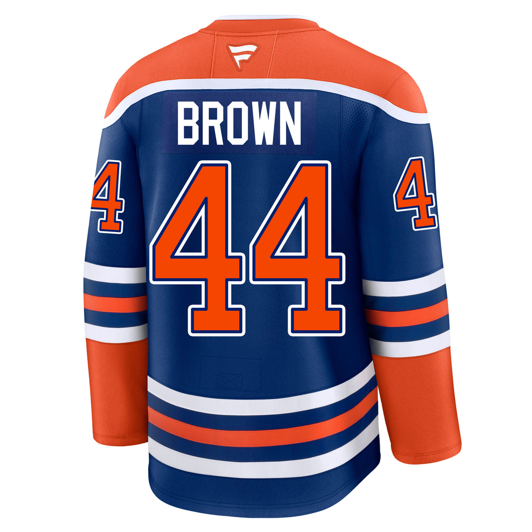 Joshua Brown Edmonton Oilers Fanatics Premium Royal Blue Home Jersey