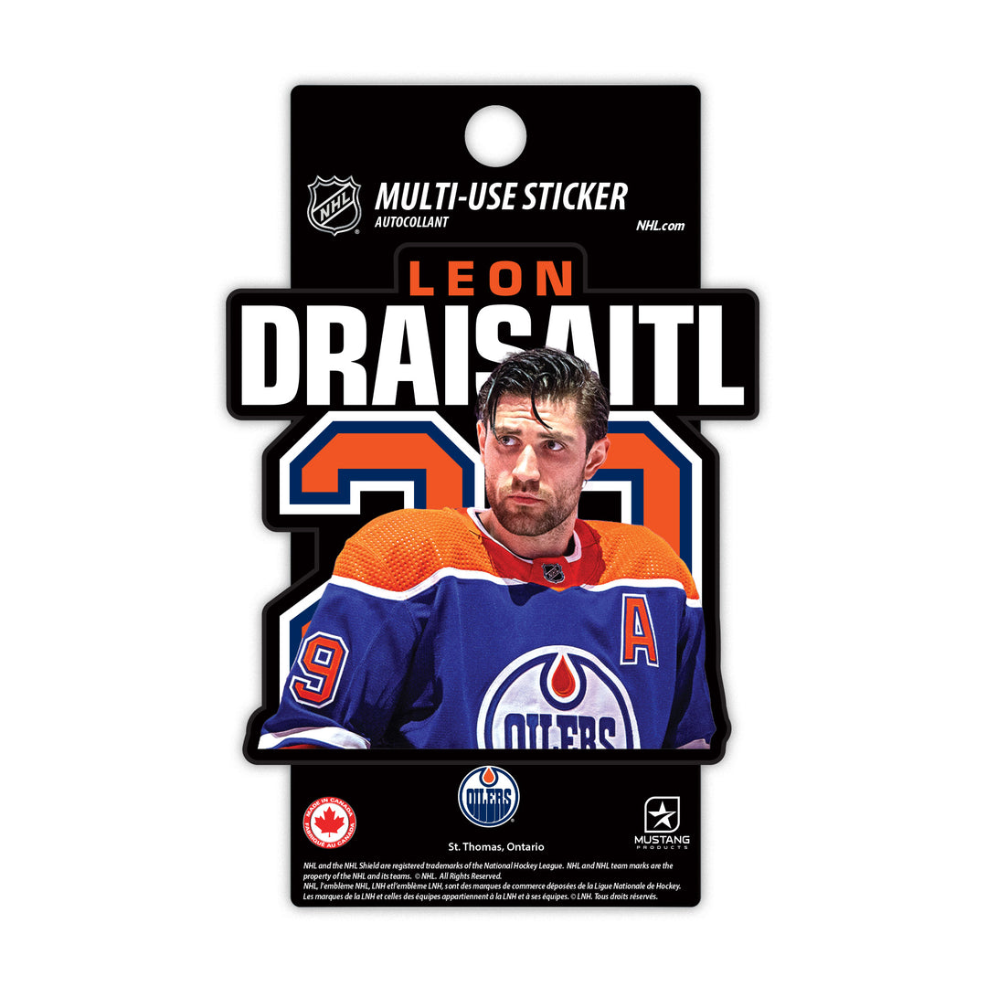 Leon Draisaitl Edmonton Oilers 3"x 5" Laminated Decal