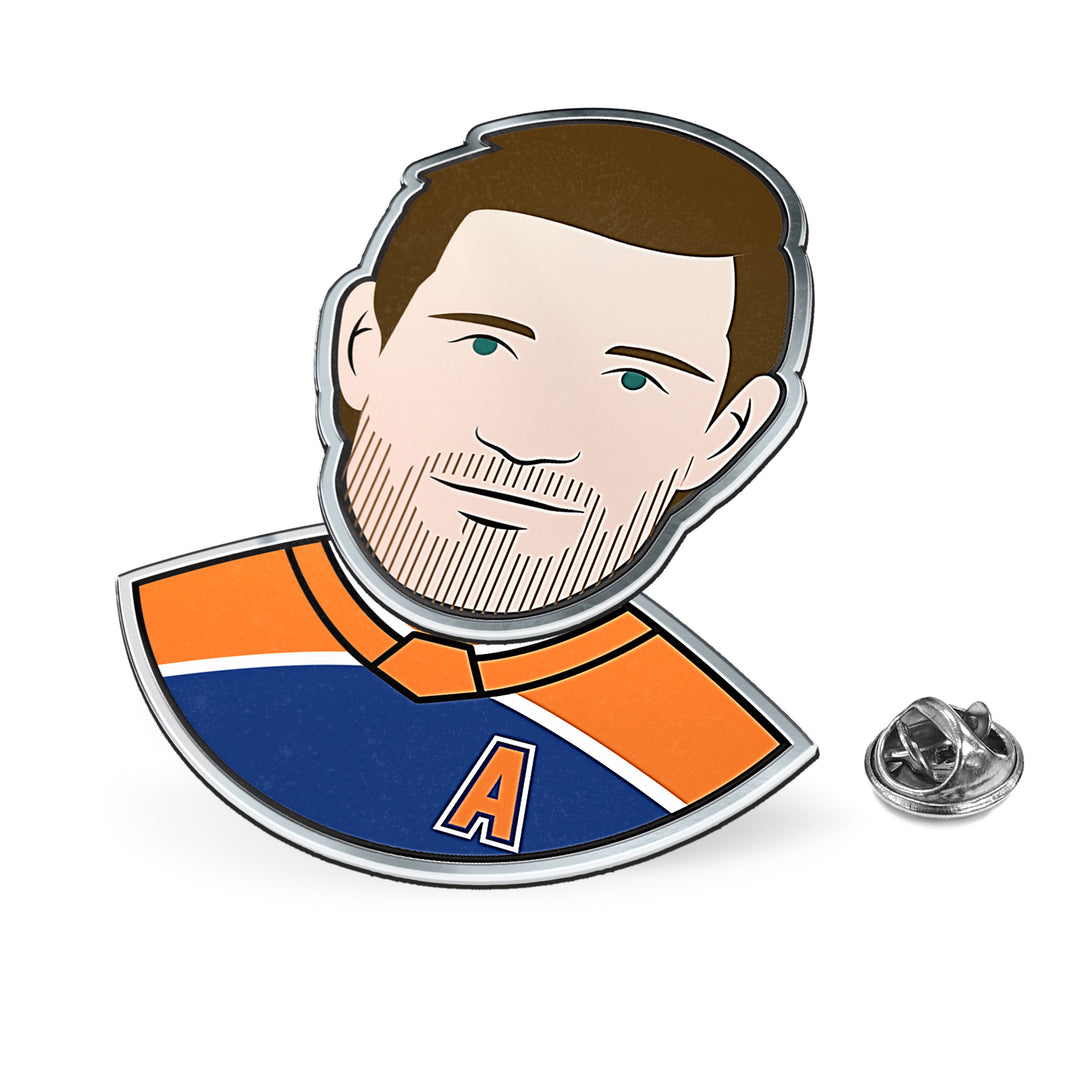 Leon Draisaitl Edmonton Oilers Bobblehead Lapel Pin