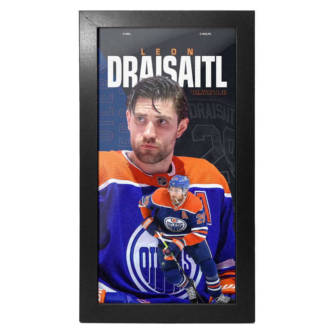 Leon Draisaitl Edmonton Oilers Framed Centerfold 6"x 12" Print