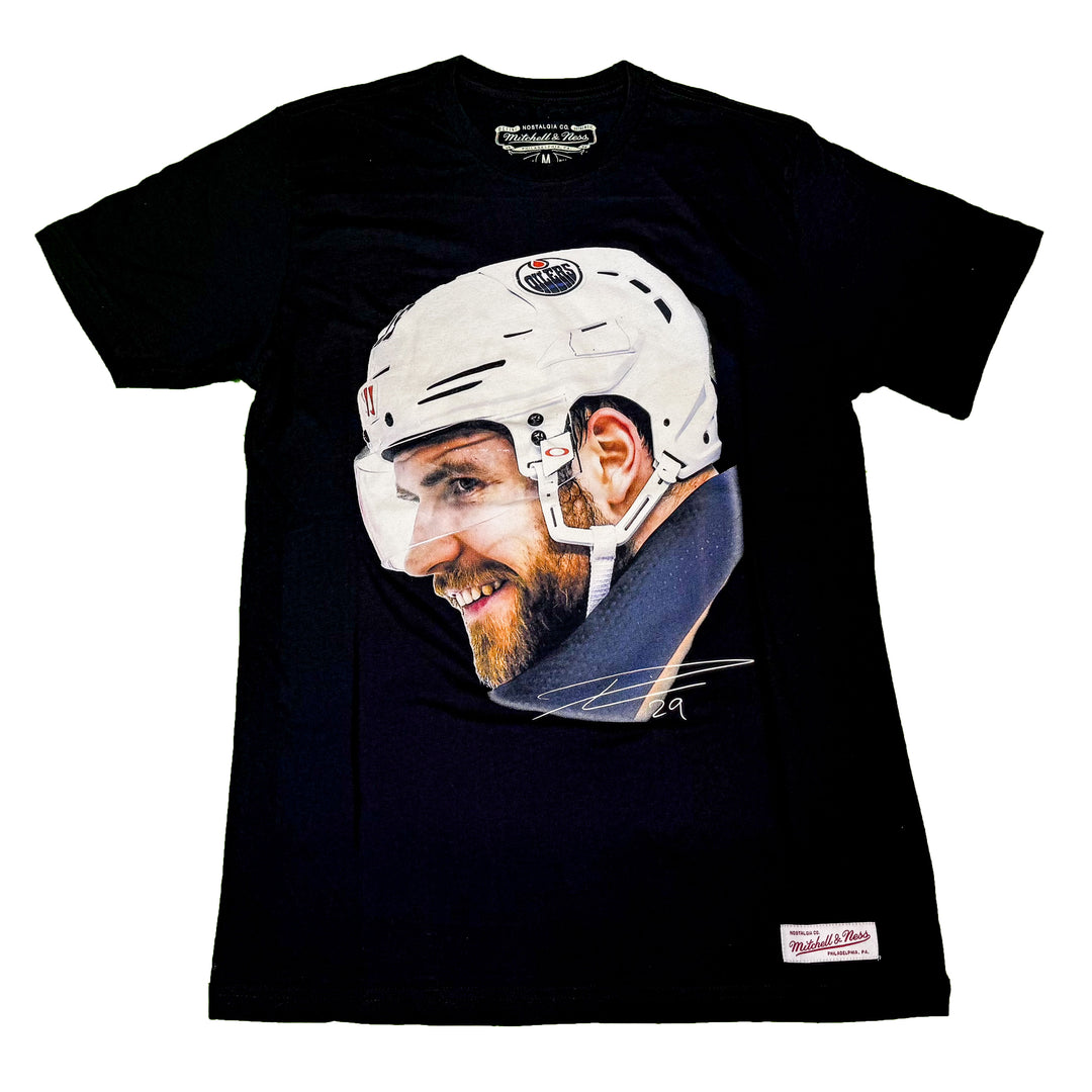 Leon Draisaitl Edmonton Oilers Mitchell & Ness Big Face T-Shirt