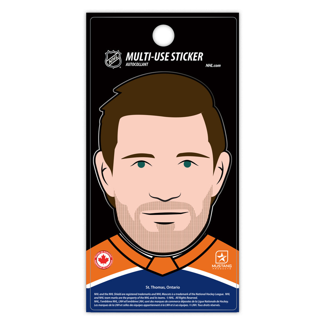 Leon Draisaitl Edmonton Oilers 3"x 5" Animated Head Decal