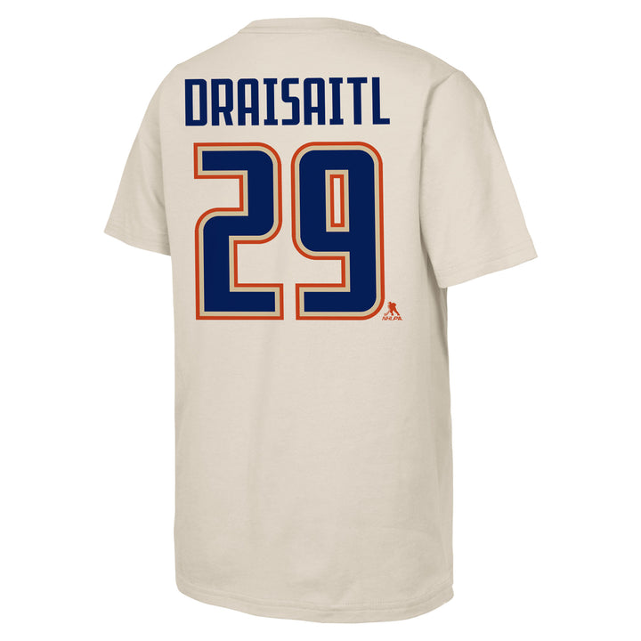 Leon Draisaitl Edmonton Oilers Youth Outerstuff Cream Alternate Logo Player Name & Number T-Shirt