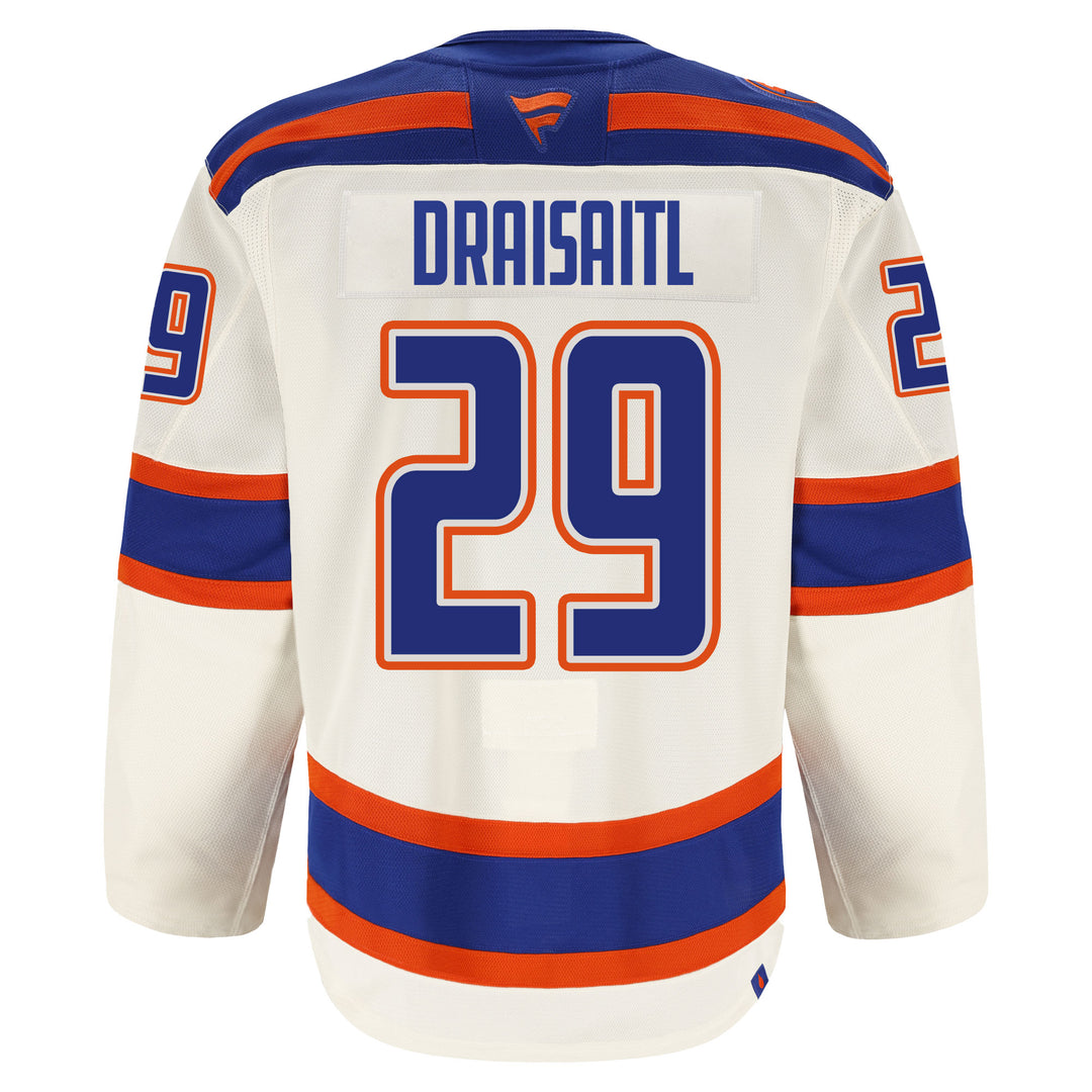 Leon Draisaitl Edmonton Oilers Fanatics Authentic Pro On Ice Cream Alternate Jersey