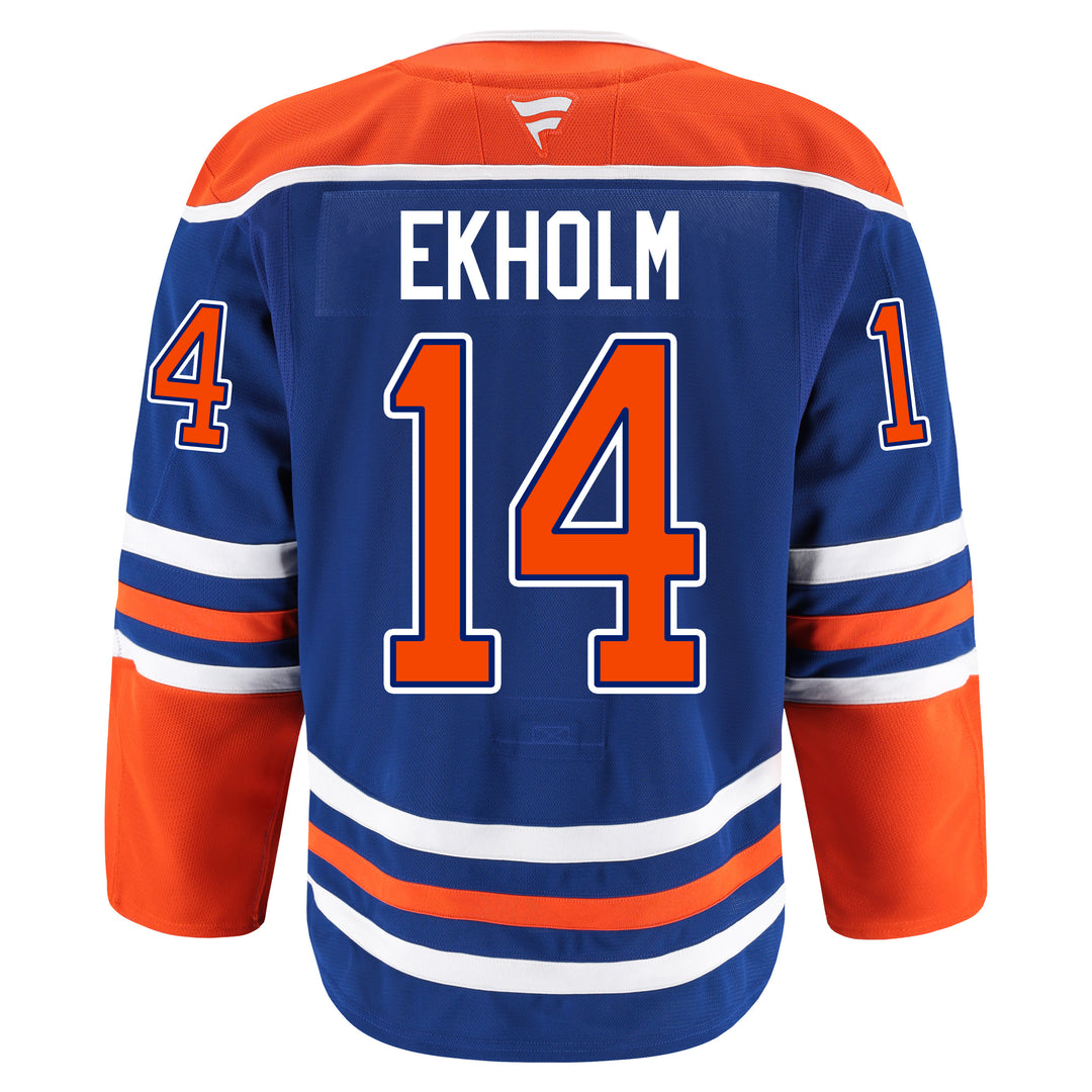 Mattias Ekholm Edmonton Oilers Fanatics Authentic Pro On Ice Royal Blue Home Jersey
