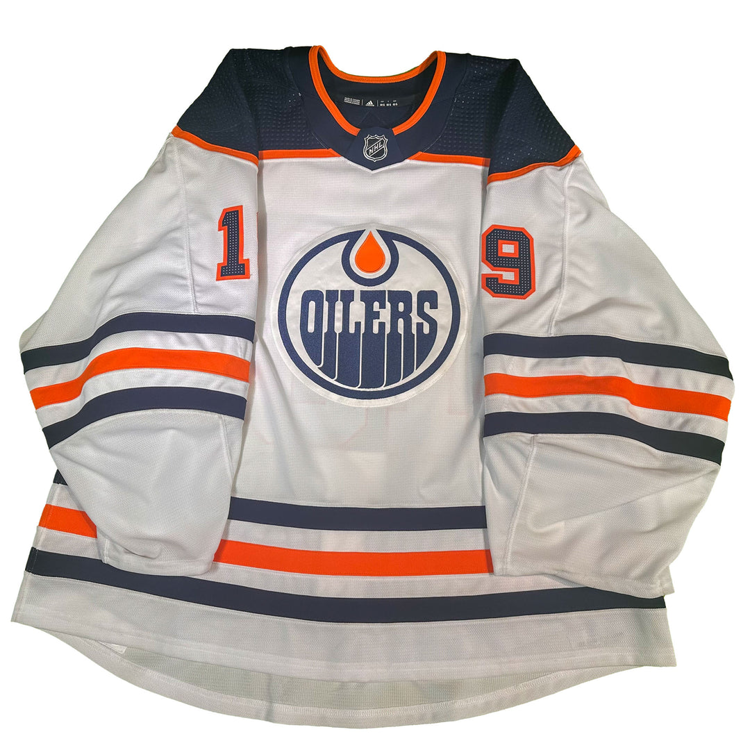 Mikko Koskinen Edmonton Oilers Game Worn Jersey - 2020-21 Playoffs White Set #3 - T04104