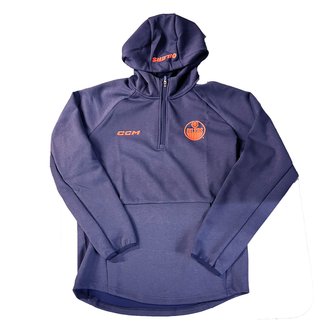 Edmonton Oilers CCM Alternate Logo Fleece Half-Zip Hoodie