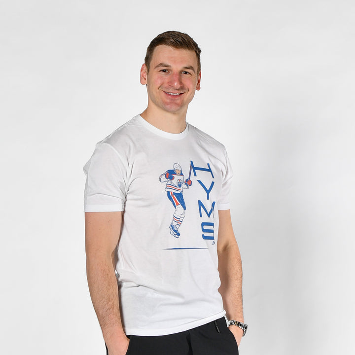 Zach Hyman Edmonton Oilers “HYMS” White T-Shirt