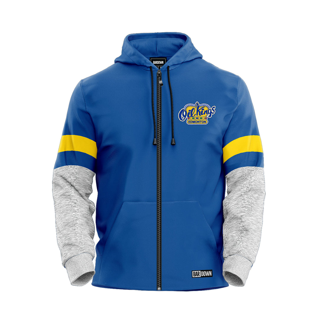 Edmonton Oil Kings Bardown Striper Royal Full-Zip Hoodie